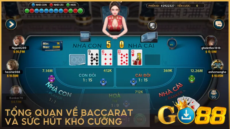 Baccarat GO88 mang đến trải nghiệm game bài vừa quen thuộc vừa mới lạ với tốc độ nhanh và tính chiến thuật rõ nét