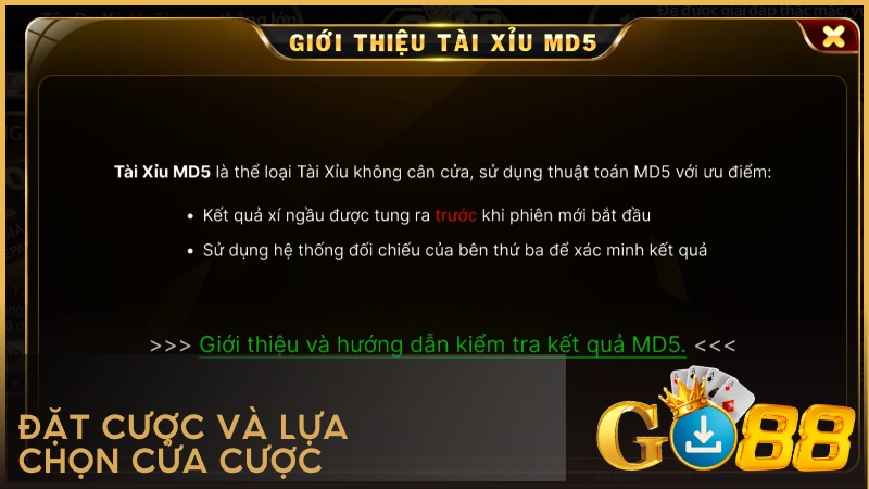 Đặt cược và lựa chọn cửa cược