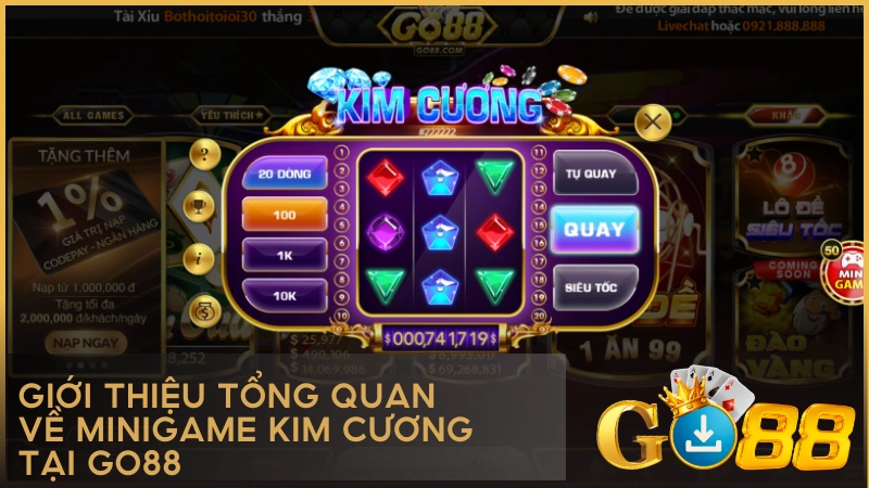 Giới thiệu tổng quan về Minigame Kim Cương tại GO88