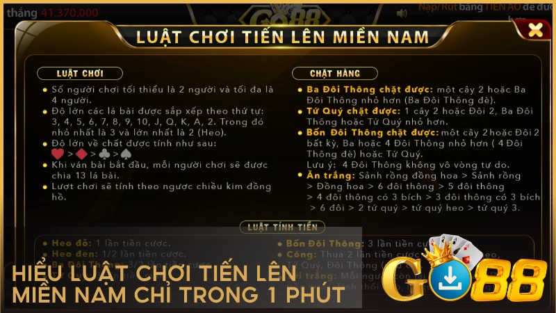 Hiểu luật chơi Tiến Lên Miền Nam chỉ trong 1 phút