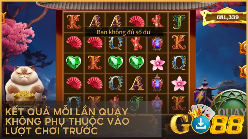 Kết quả mỗi lần quay không phụ thuộc vào lượt chơi trước