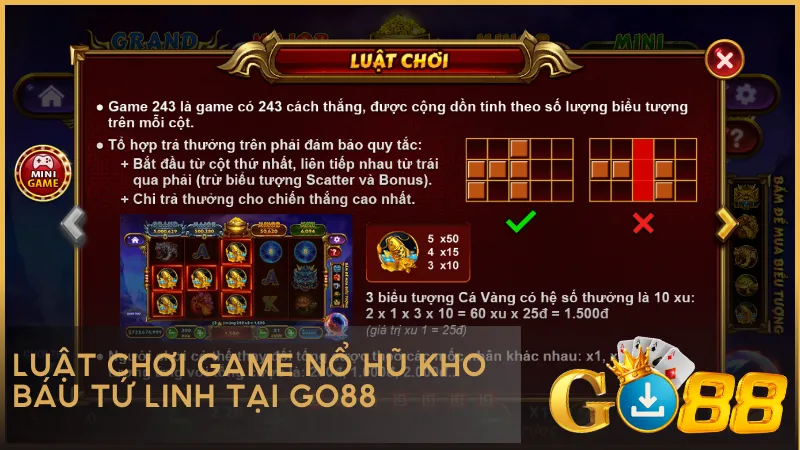 Giao diện dễ hiểu giúp người chơi làm chủ luật chơi chỉ trong vài phút