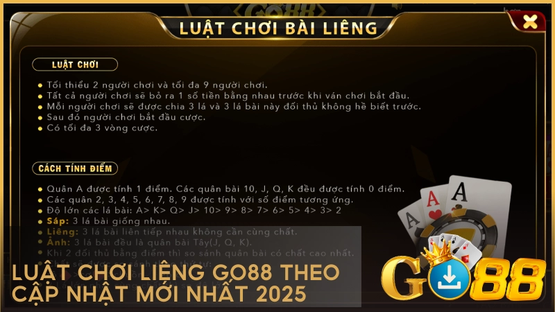 Luật chơi Liêng GO88 theo cập nhật mới nhất 2025