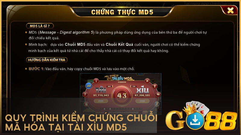 Quy trình kiểm chứng chuỗi mã hóa tại Tài Xỉu MD5