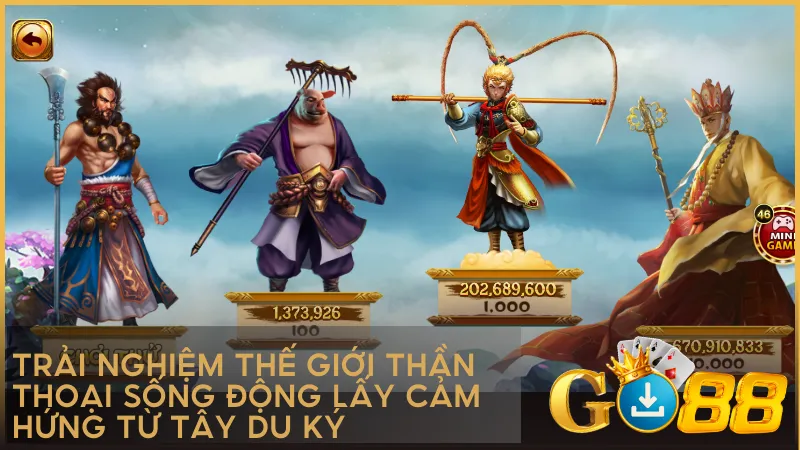 Trải nghiệm thế giới huyền thoại đầy mê hoặc trong game nổ hũ Tây Du Ký tại GO88