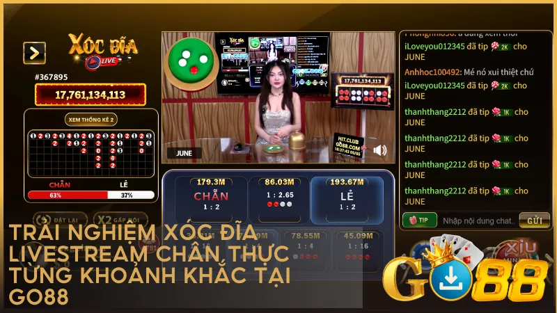 Dealer thao tác trực tiếp cùng góc quay rõ nét mang đến trải nghiệm chơi như tại sới thật