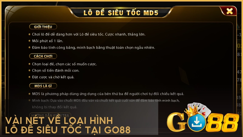 Vài nét về loại hình Lô Đề Siêu Tốc tại GO88